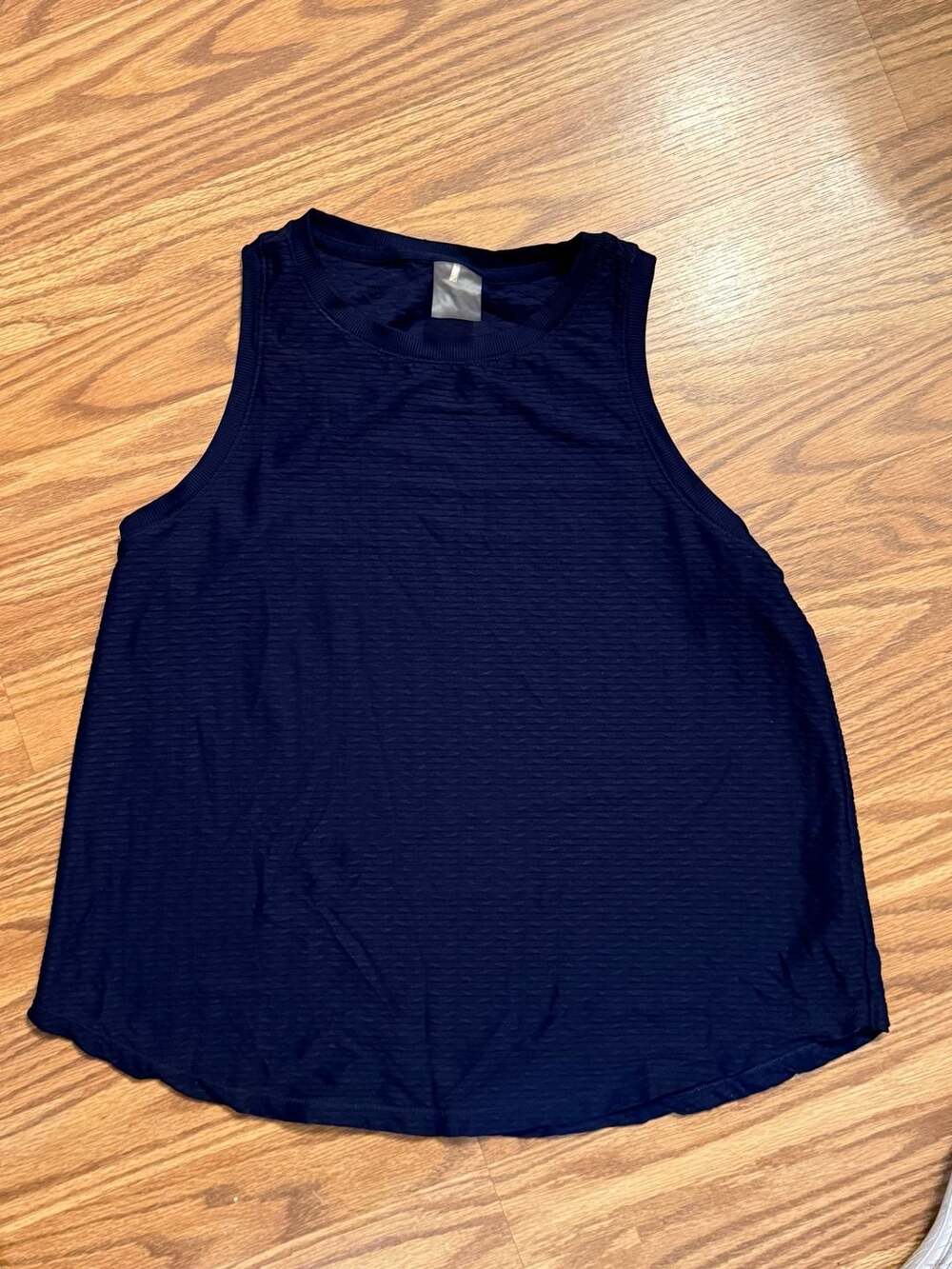 CALIA Women's Navy Blue Jacquard Workout Tank Top